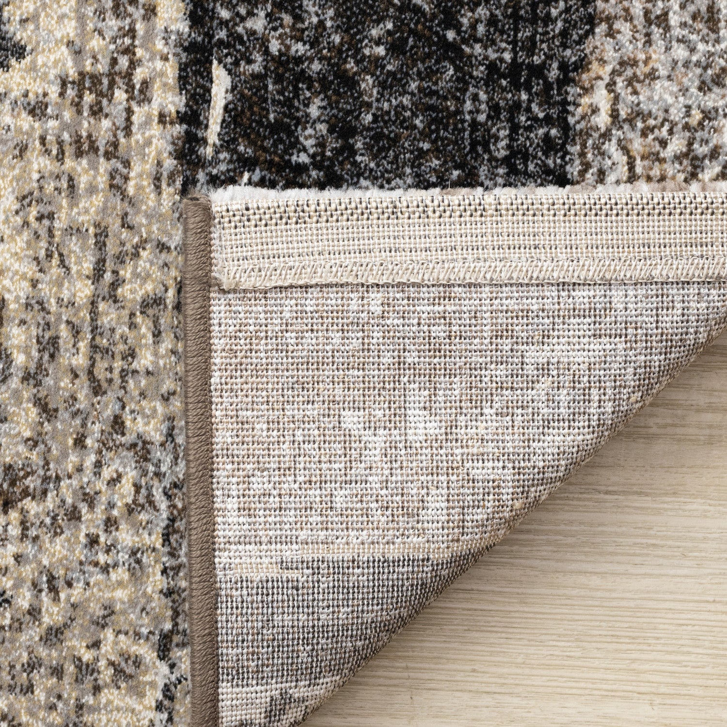 Allure Modern Dark Area Rug - 5' X 8' - Black/Brown