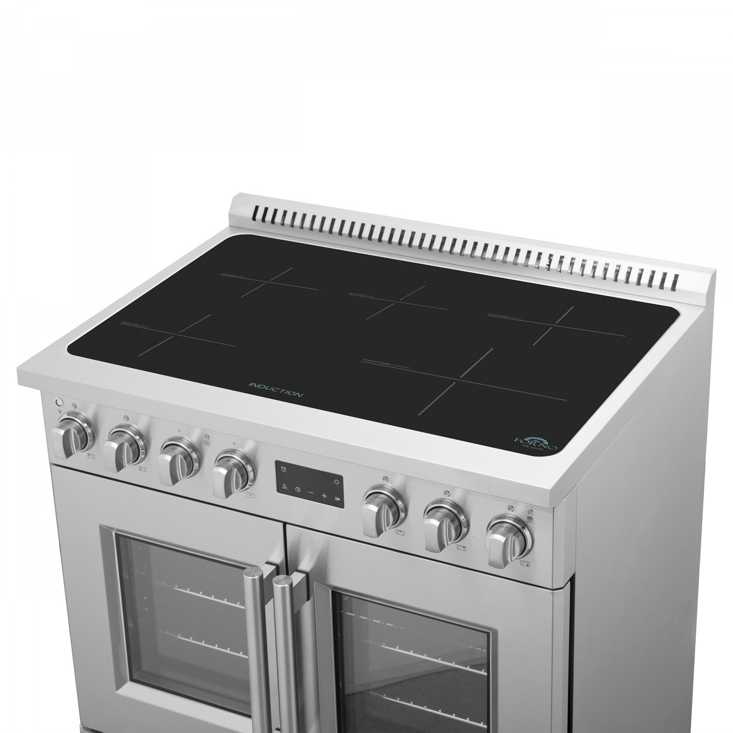 Forno Torino Stainless Steel 36" True Convection Induction Range with Air Fry and Air Sous Vide (5.36 Cu. Ft.) - FFSIN0950-36