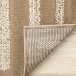 Functional Contemporary Lines Area Rug - 8' X 11' - Brown/Cream