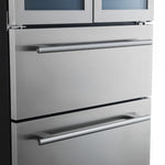 Forno Campania 32" 17.7 Cu.Ft.Stainless Steel 120 Bottle Dual Wine Cooler with Two Beverage Drawers - FWCDR6635-32S