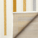 Functional Modern Curves Area Rug - 7' X 10' - Cream/Yellow