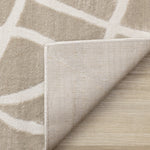 Logan Contemporary Swirls Area Rug - 8' X 11' - Beige/Cream