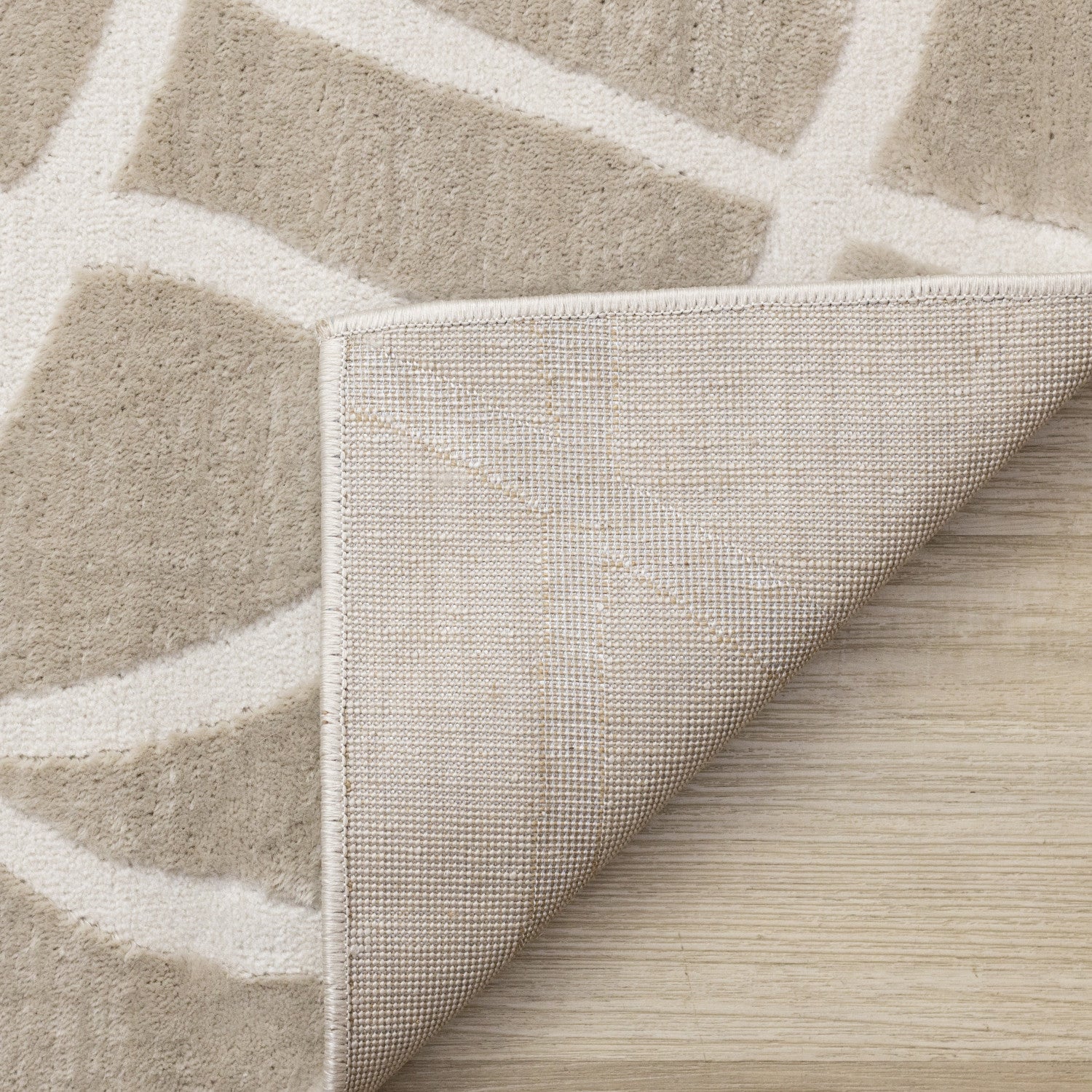 Logan Contemporary Swirls Area Rug - 8' X 11' - Beige/Cream