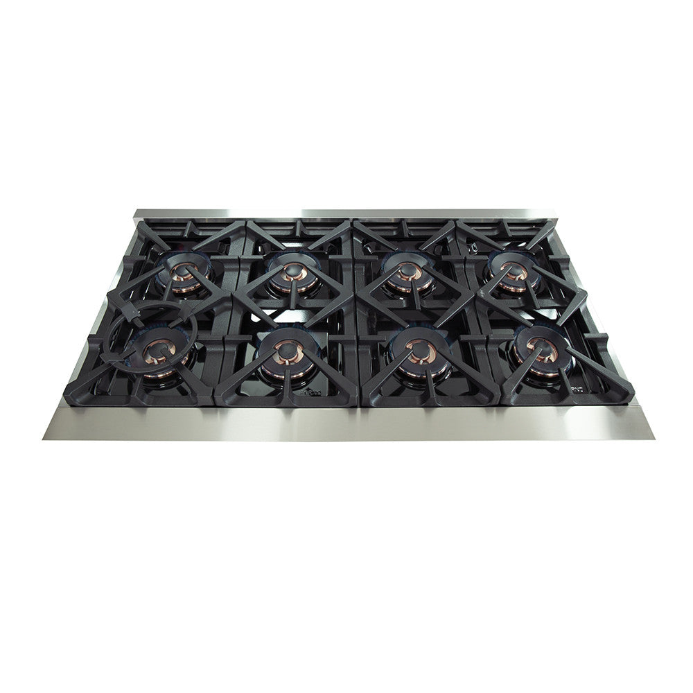 Forno Capriasca 48" Stainless Steel Freestanding Double Oven Gas Range (6.58 Cu. Ft.) - FFSGS6260-48