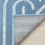 Functional Modern Links Area Rug - 8' X 11' - Blue/Cream