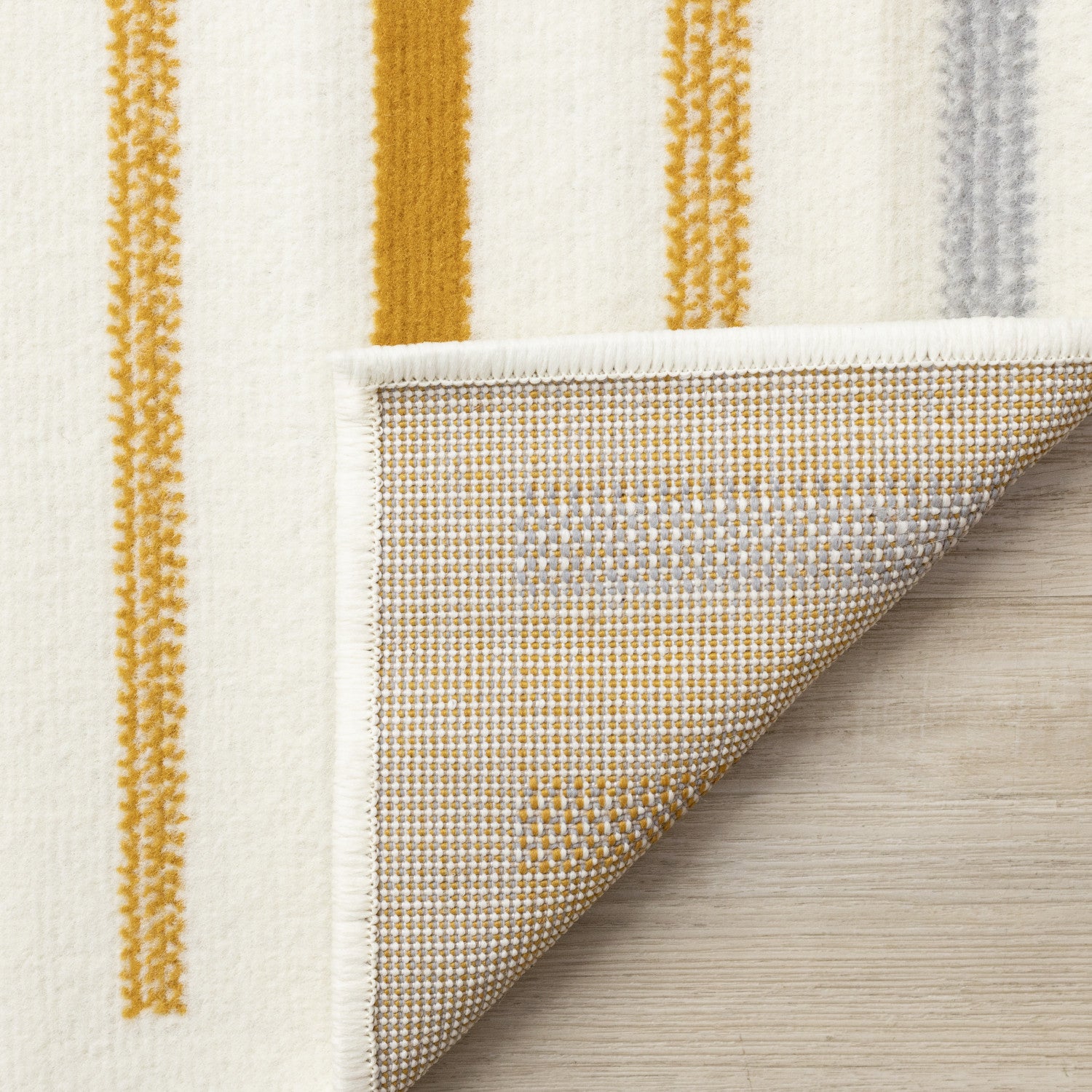 Functional Modern Curves Area Rug - 8' X 11' - Cream/Yellow