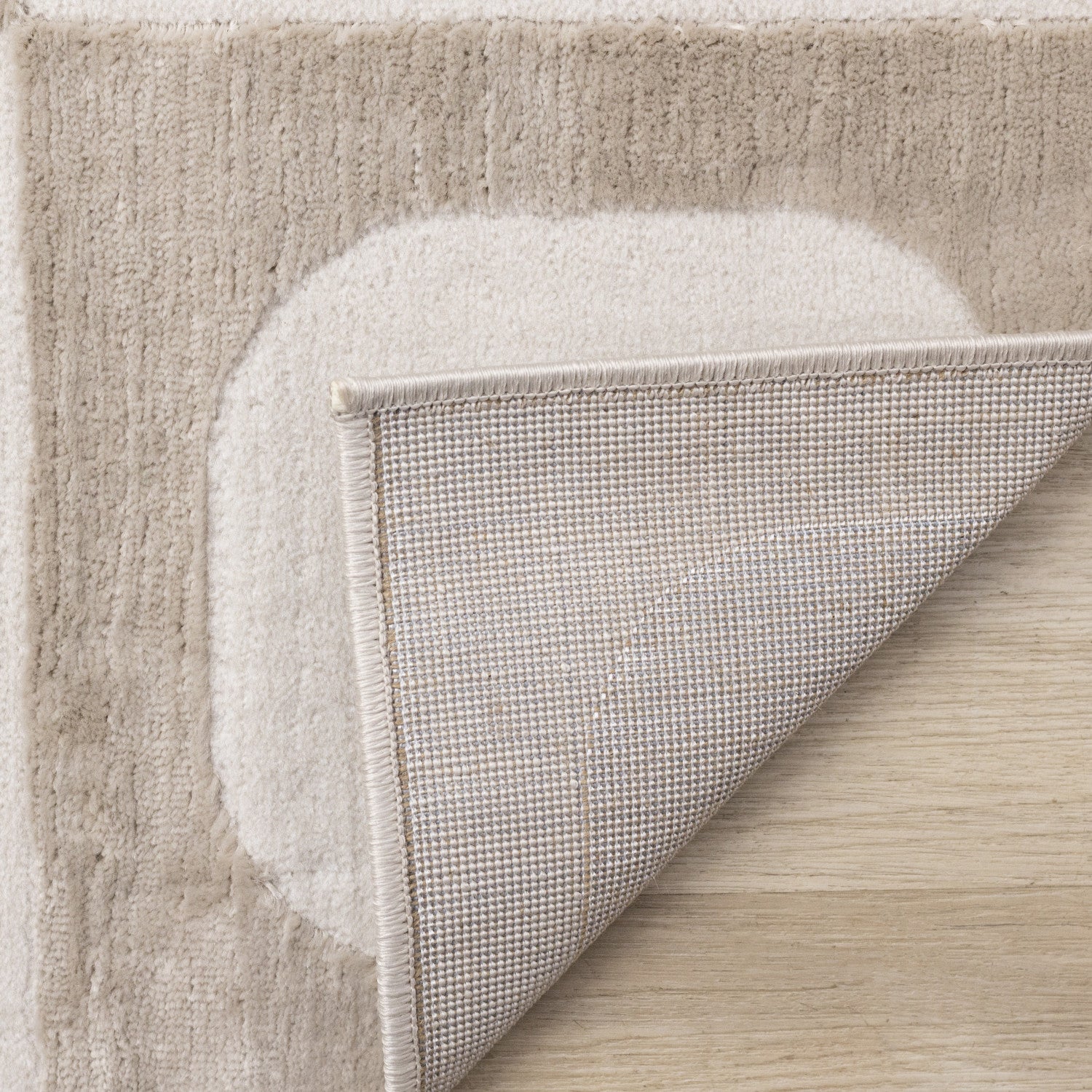 Logan Contemporary Modern Area Rug - 5' X 8' - Beige/Cream