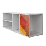 Kenfig Floating Entertainment Centre - White/Stamp/Yellow