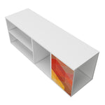 Kenfig Floating Entertainment Centre - White/Stamp/Yellow