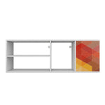 Kenfig Floating Entertainment Centre - White/Stamp/Yellow