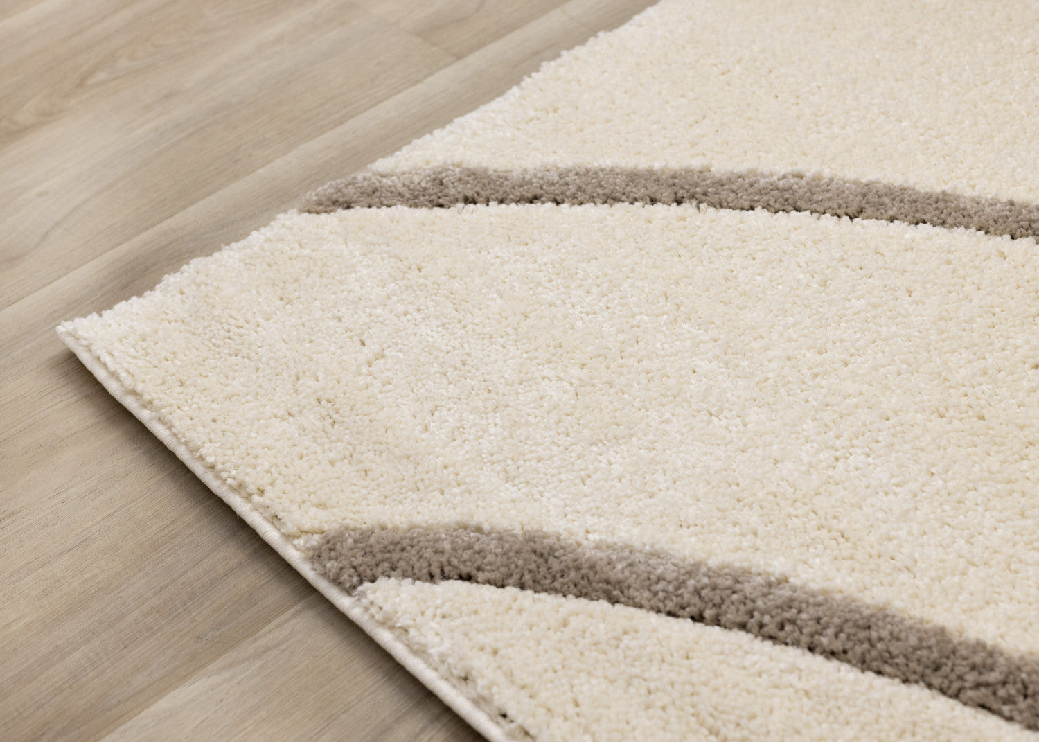 Palace Modern Curves Area Rug - 8' X 11' - Cream/Taupe