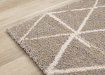 Halle Casual Contemporary Trellis Area Rug - 8' X 11' - Greige/Cream
