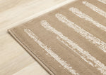 Functional Contemporary Lines Area Rug - 8' X 11' - Brown/Cream