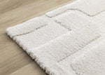 Luxury Plush Textured Shapes Area Rug - 5' X 8' - Cream