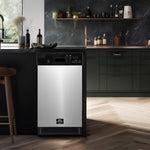 Forno Polo 18" Stainless Steel Built-in Front Control Dishwasher (52 dBa) - FDWBI8041-18S