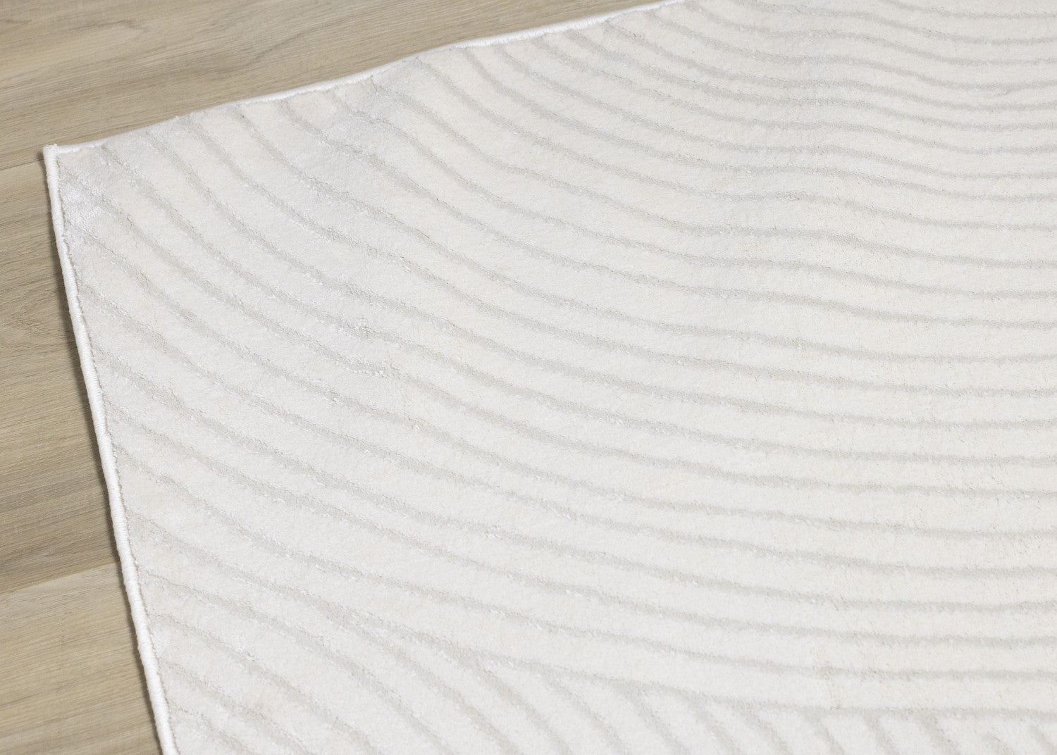 Hillary Modern Swirls Area Rug - 5' X 8' - Cream