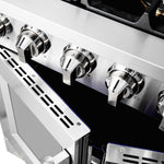 Forno Capriasca 36" Stainless Steel French Door Freestanding Gas Range with Air Fry (5.36 Cu. Ft.) - FFSGS6460-36