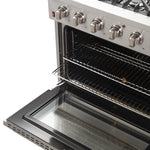 Forno Galiano 36" Stainless Steel Freestanding Gas Range (5.36 Cu. Ft.) - FFSGS6244-36