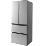 Haier 27.75" 14.5 Cu. Ft. Fingerprint Resistant Stainless Steel 4-Door French Door Refrigerator - QJS15HYRFS