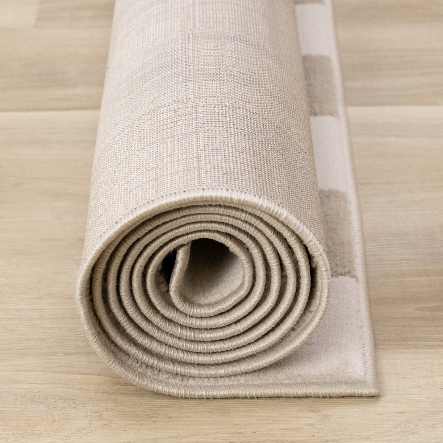 Logan Modern Checkered Area Rug - 8' X 11' - Beige/Cream