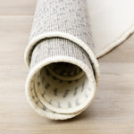 Kids Teddy Bear Area Rug - 5ft Round - Cream/Grey