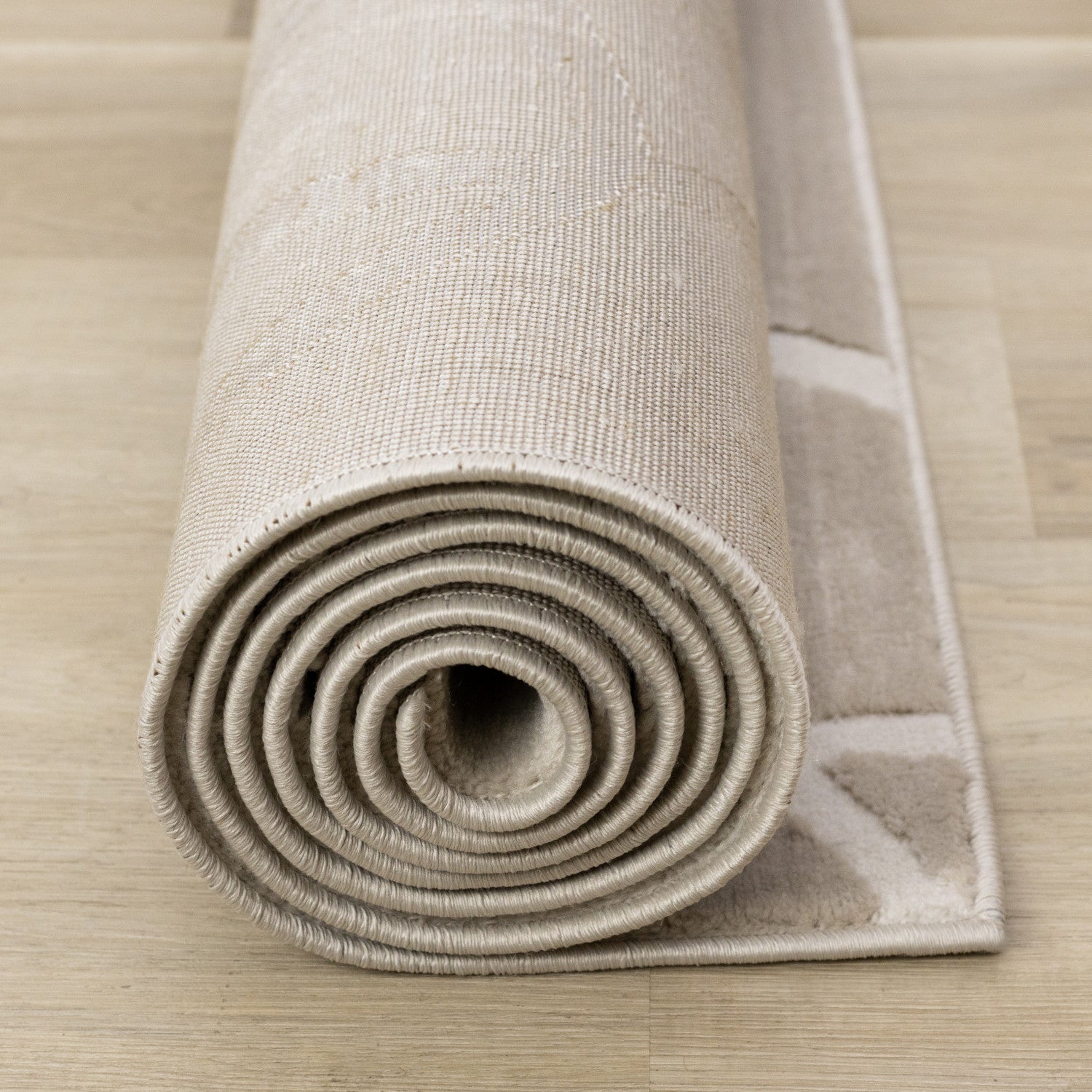 Logan Contemporary Swirls Area Rug - 7' X 10' - Beige/Cream