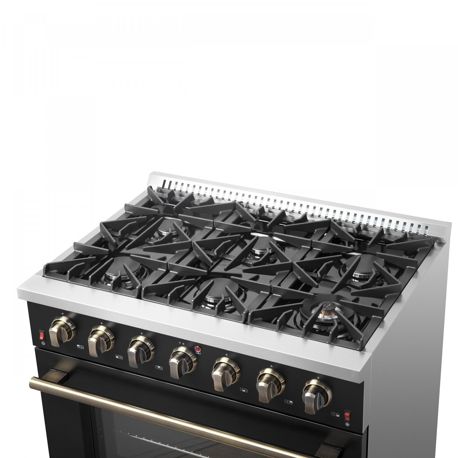 Forno Galiano 36" Black Freestanding Gas Range (5.36 Cu. Ft.) - FFSGS6244-36BLK