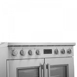 Forno Torino Stainless Steel 36" True Convection Induction Range with Air Fry and Air Sous Vide (5.36 Cu. Ft.) - FFSIN0950-36