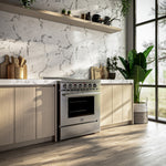 Forno Paolo Stainless Steel Freestanding Electric Range with True Convection (4.38 Cu. Ft.) - FFSEL6011-30