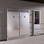 Forno Rizzuto 56" Stainless Steel 2-piece Convertible Refrigerator/Freezer (27.6 Cu. Ft.) - FFFFD1933-60S