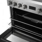 Forno Torino Stainless Steel 36" True Convection Induction Range with Air Fry and Air Sous Vide (5.36 Cu. Ft.) - FFSIN0936-36