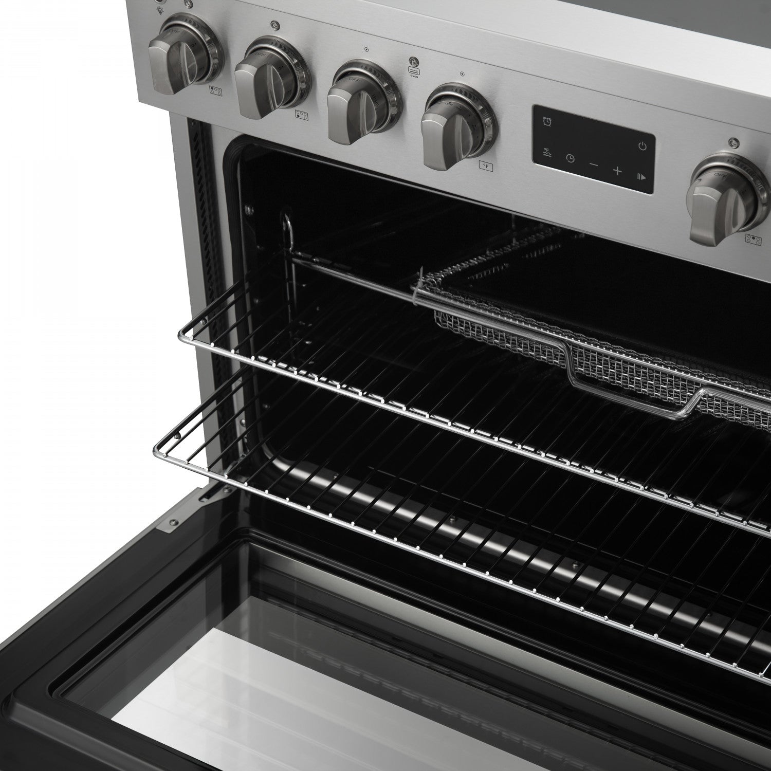 Forno Torino Stainless Steel 36" True Convection Induction Range with Air Fry and Air Sous Vide (5.36 Cu. Ft.) - FFSIN0936-36