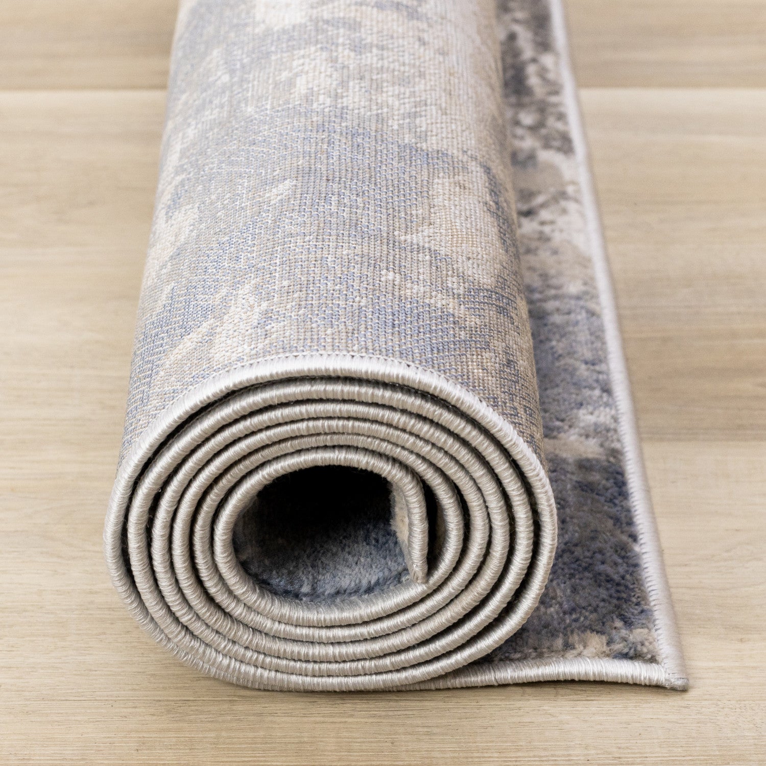 Logan Casual Contemporary Area Rug - 8' X 11' - Cream/Blue/Grey