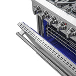 Forno Capriasca 36" Stainless Steel Freestanding Gas Range (5.36 Cu. Ft.) - FFSGS6260-36