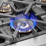 Forno Capriasca 48" Stainless Steel Freestanding Dual Fuel Double Oven Range with True Convection (6.58 Cu. Ft.) - FFSGS6387-48