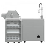 Forno Bulnes White Countertop Outdoor Kitchen with 40" 84,000 BTU BBQ and Beverage Centre - FODKT2520WHT