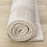 Luxury Plush Textured Shapes Area Rug - 8' X 11' - Cream