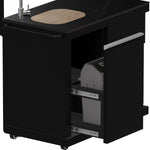 Forno All'Aperto Black Countertop Outdoor Kitchen with 62,600 BTU BBQ and Beverage Centre - FODKT2582BLK