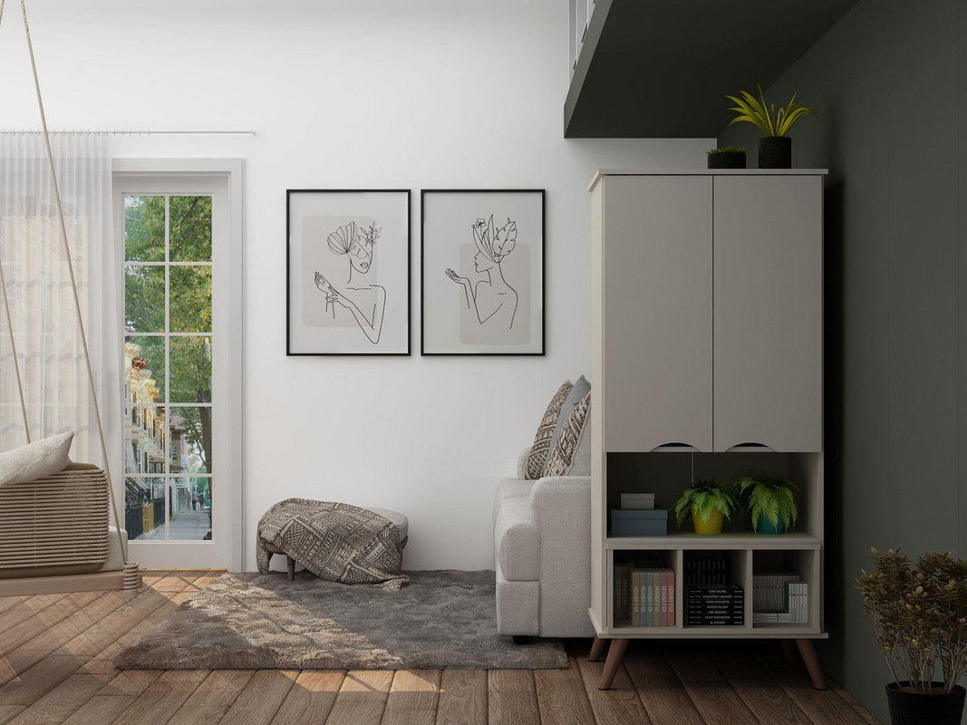 Applesham Display Cabinet - Off White