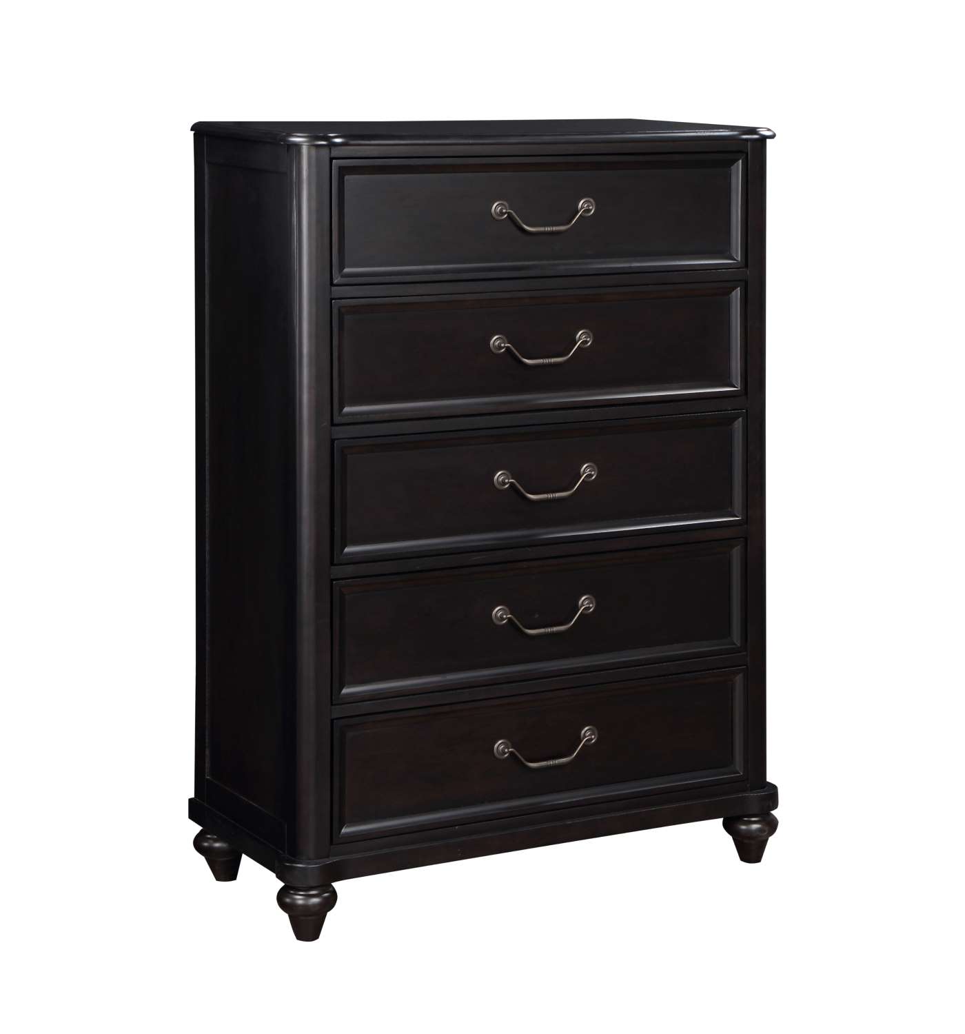 Herman 5 Drawer Chest - Charcoal Brown