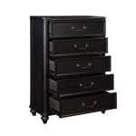 Herman 5 Drawer Chest - Charcoal Brown