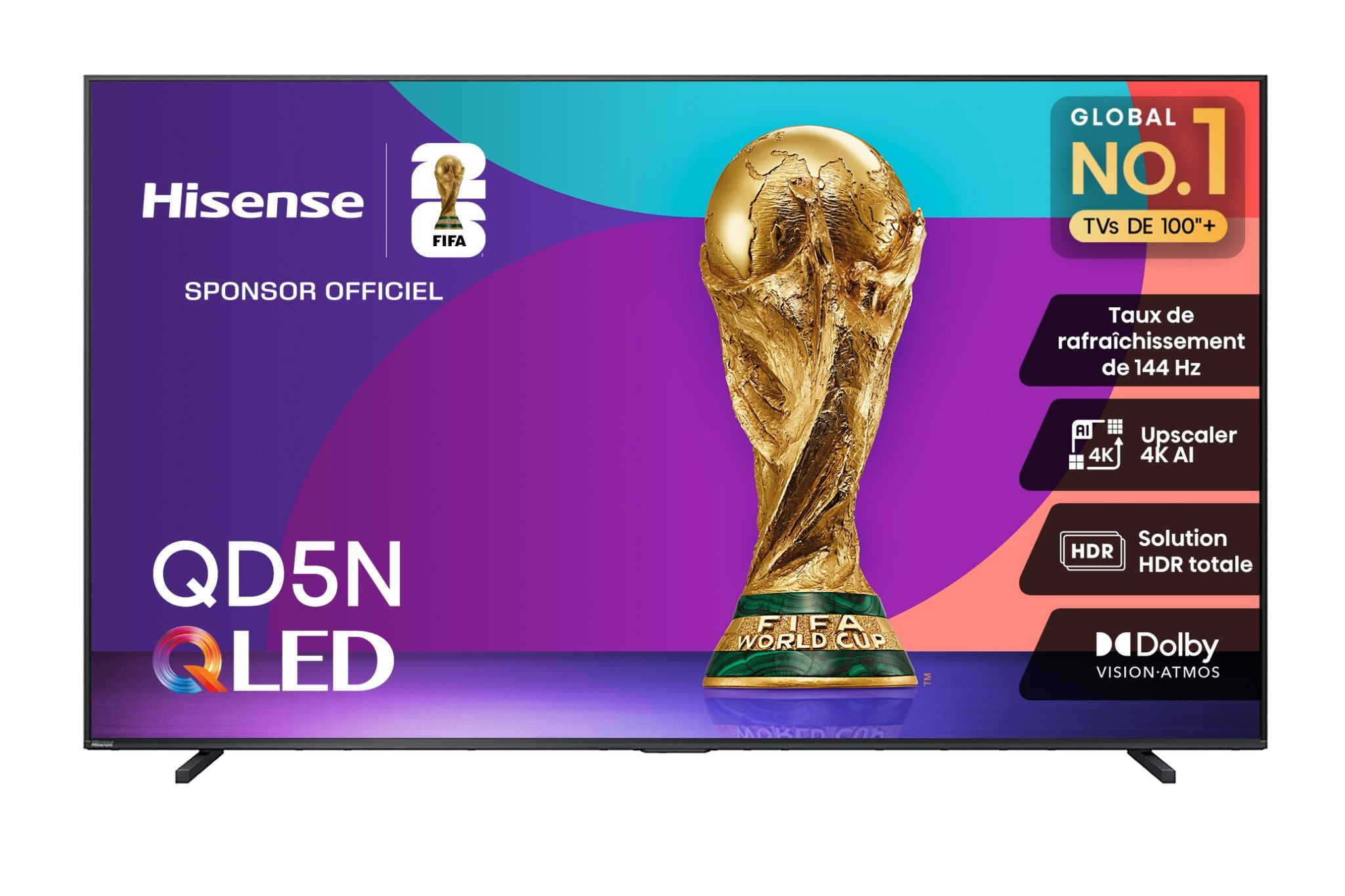 Hisense Téléviseur 98 po QLED 4K Google TV 98QD5N--