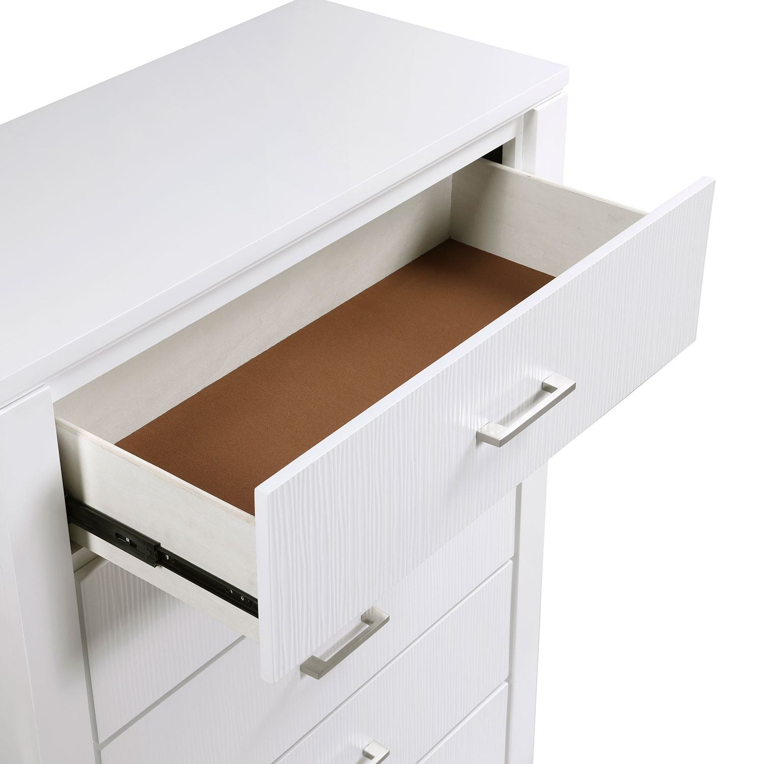 Paris 5-Drawer Chest - White