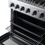 Forno Marco 30" Stainless Steel Dual Fuel Range with True Convection (4.32 Cu. Ft.) - FFSGS6197-30