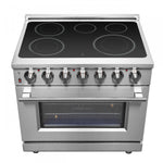 Forno Massimo 36" Stainless Steel Freestanding Electric Range with True Convection and Air Fry (5.36 Cu. Ft.) - FFSEL6020-36