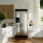 Forno Salerno 40" 20 Cu.Ft. Stainless Steel Built-in Side-by-Side Refrigerator with Ice & Water Dispenser - FFRBI1844-40SG