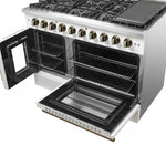 Forno Galiano 48" White Freestanding Double Oven Gas Range (6.58 Cu. Ft.) - FFSGS6444-48WHT