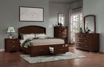 Arista 3-Piece Full Storage Bed - Brown Cherry