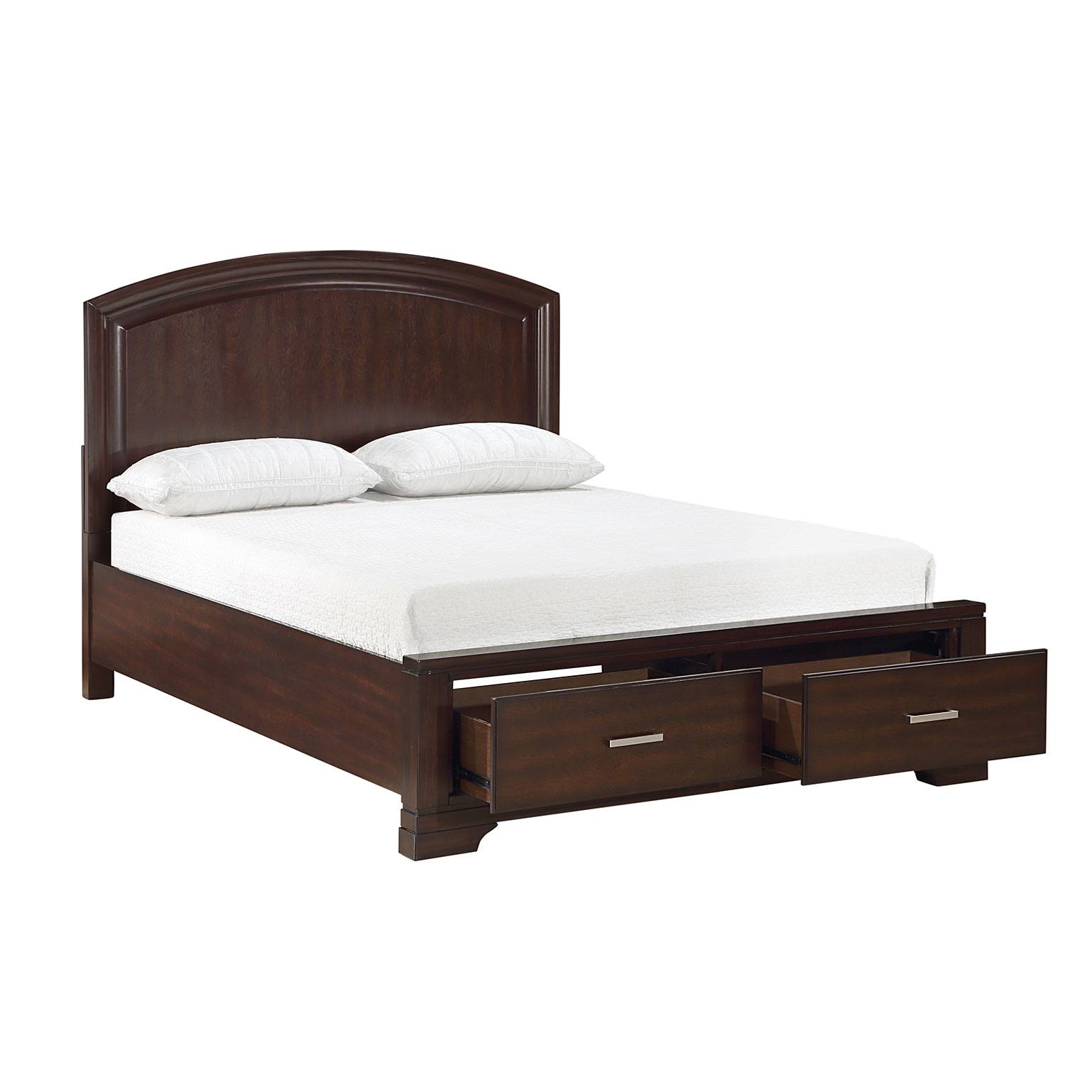 Arista 3-Piece Full Storage Bed - Brown Cherry