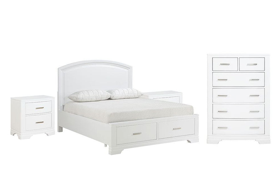 Arista 5-Piece Full Storage Bedroom Package - White